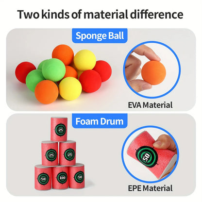 Soft Bullet Shooting Target Game Set - Educational Indoor Activity Toy