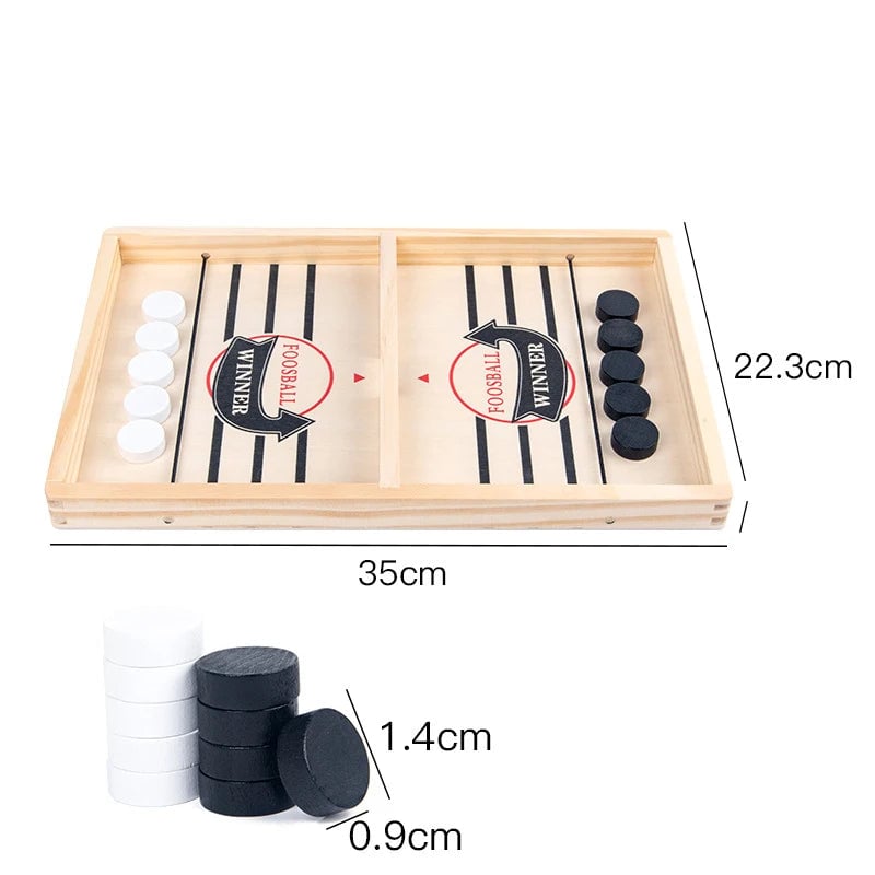 Table Hockey Sling Puck Board Game - Fast-Paced Family Interactive