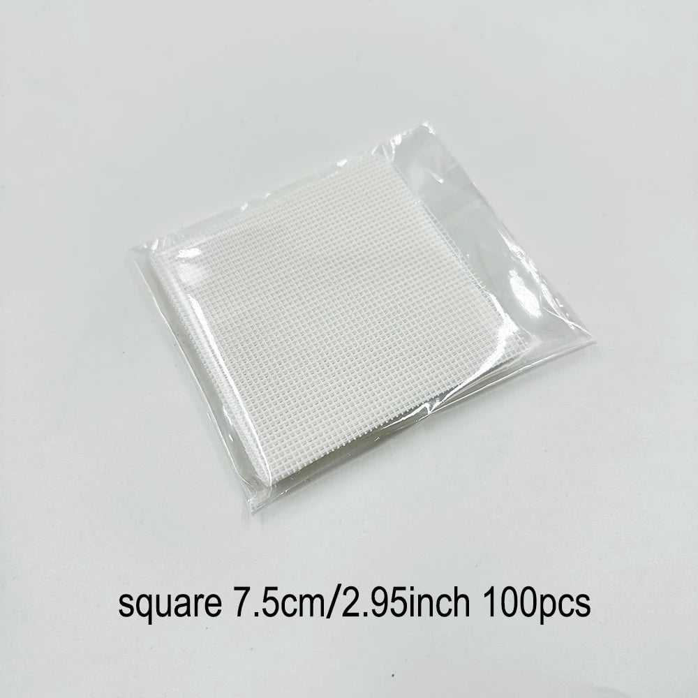 Bonsai Pot Mesh Sheets 100pcs - White Drainage Net Bottom Covers