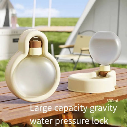 Portable Pet Water Dispenser with Foldable Bowl - Travel Bottle