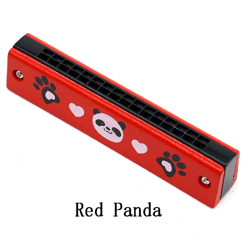 Wooden 10 Hole Harmonica Kids Educational Musical Instrument Toy