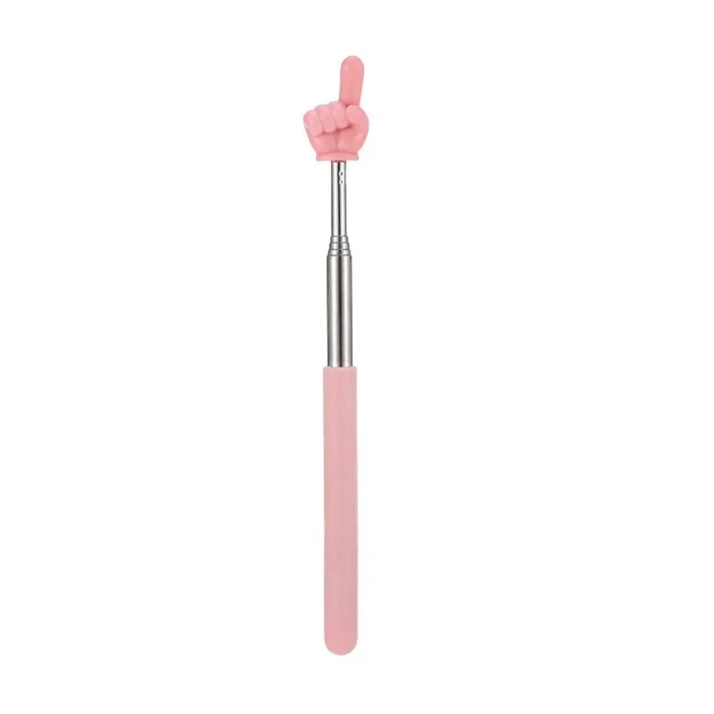 Telescopic Stainless Steel Teaching Pointer Rod - Finger Design Stick