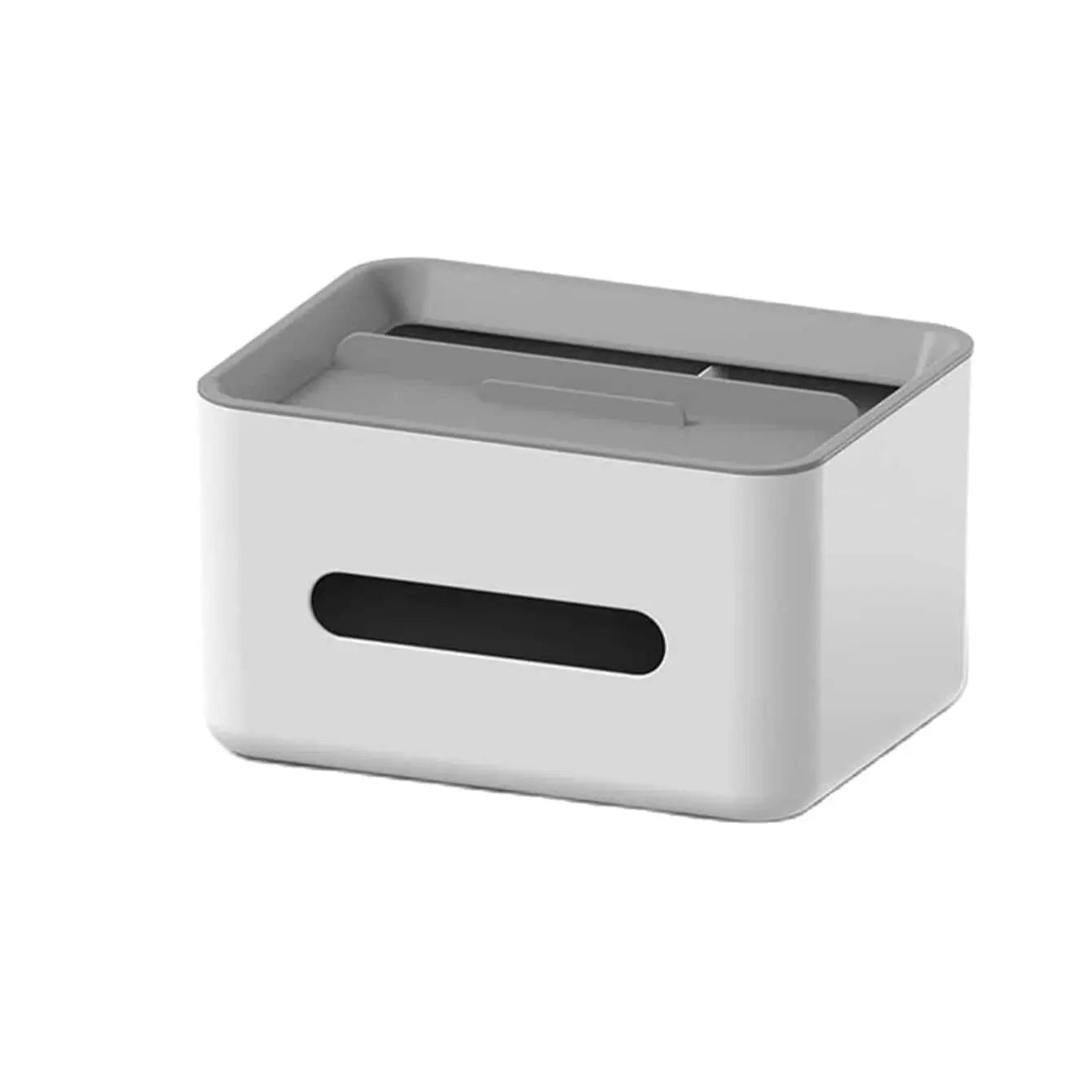 Gray Multifunctional Tissue Storage Box Organizer - Desktop Holder