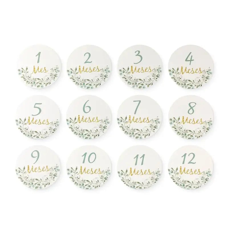 Wooden Baby Milestone Number Cards Monthly Newborn Photography Props