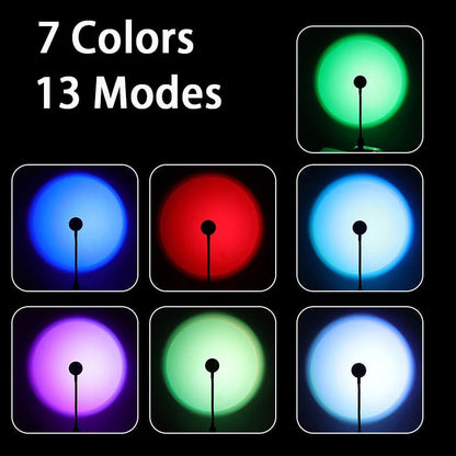 USB LED Sunset Projector Light - Ambient Atmosphere Neon Photography