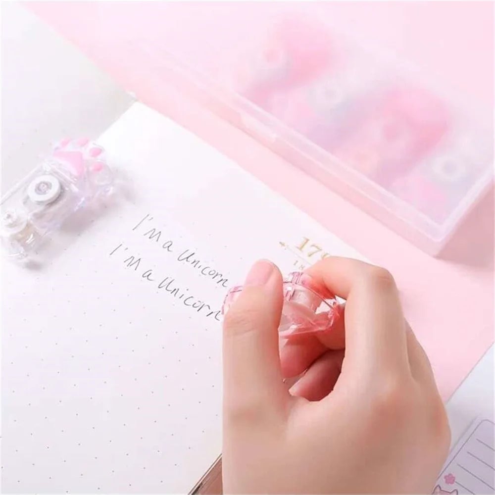6M Cartoon Cat Claw Correction Tape - Quick Clean Writing Tool