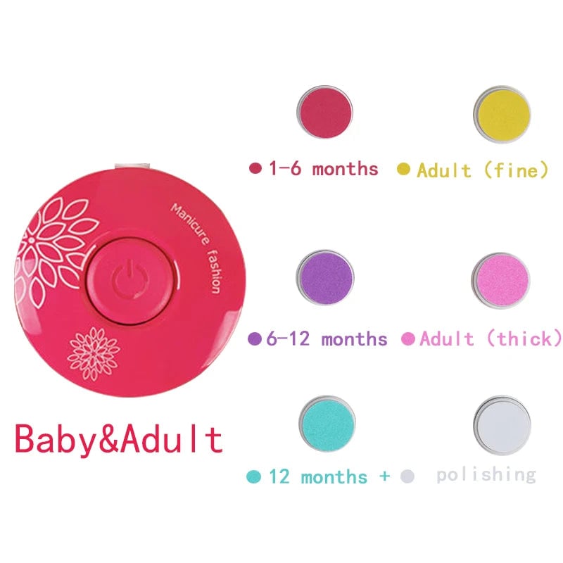 Electric Baby Nail Trimmer 6-in-1 Hygiene Kit Infant Manicure Set