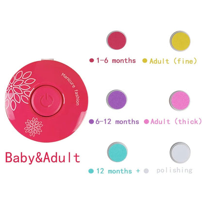 Electric Baby Nail Trimmer 6-in-1 Hygiene Kit Infant Manicure Set