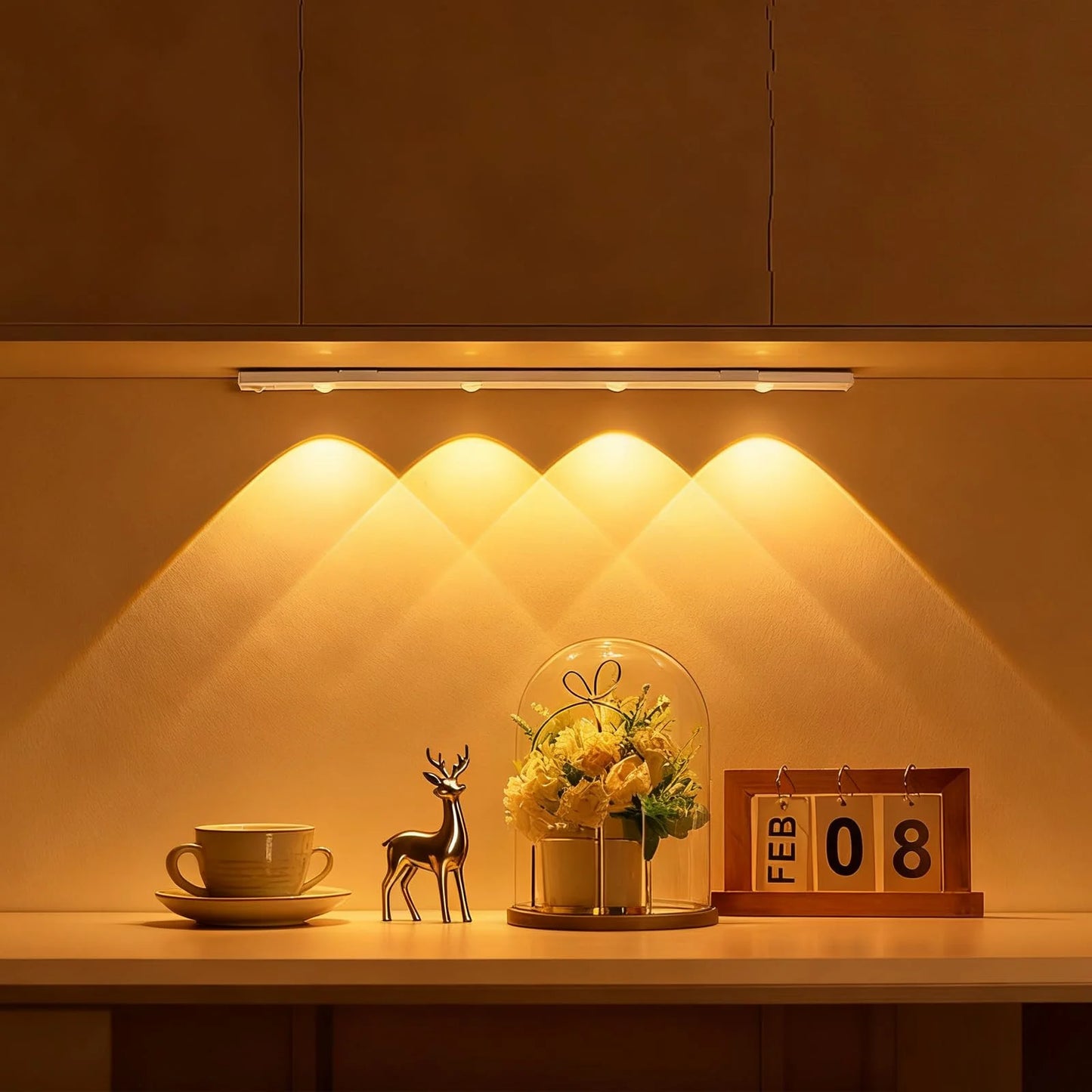 USB Rechargeable LED Motion Sensor Under Cabinet Light Kitchen