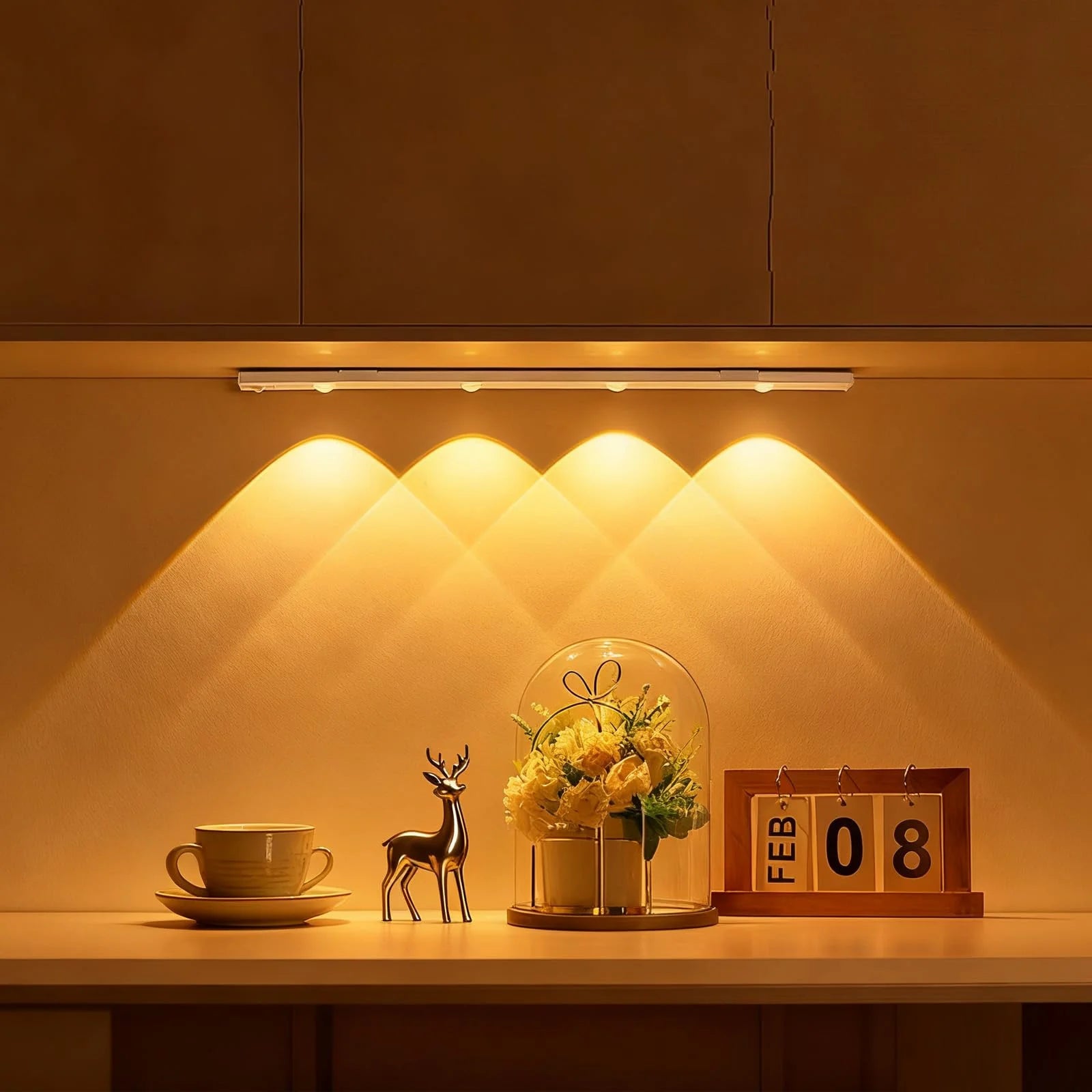 USB Rechargeable LED Motion Sensor Under Cabinet Light Kitchen