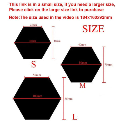 Hexagon 3D Acrylic Mirror Wall Stickers 6/12pc Self Adhesive DIY