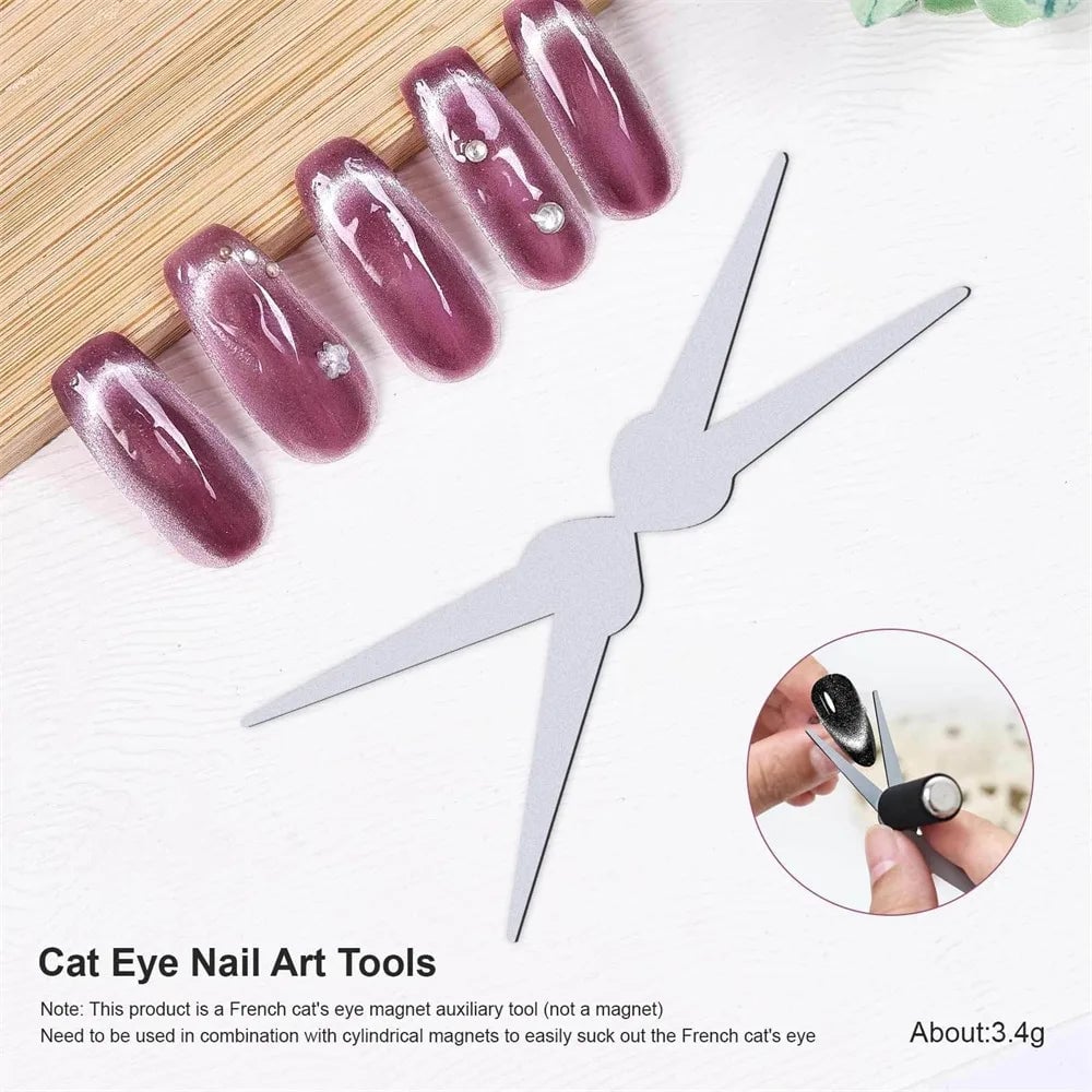 Double Head French Cat Eye Nail Magnet Rabbit Shape Magnetic Stick