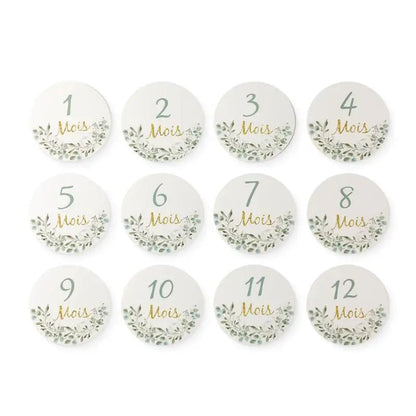 Wooden Baby Milestone Number Cards Monthly Newborn Photography Props