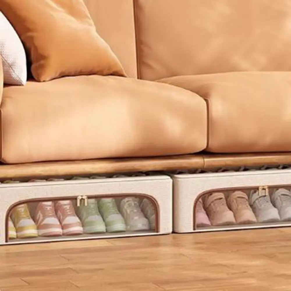 Clear Window Under Bed Storage Box Moisture Proof Shoe Organizer