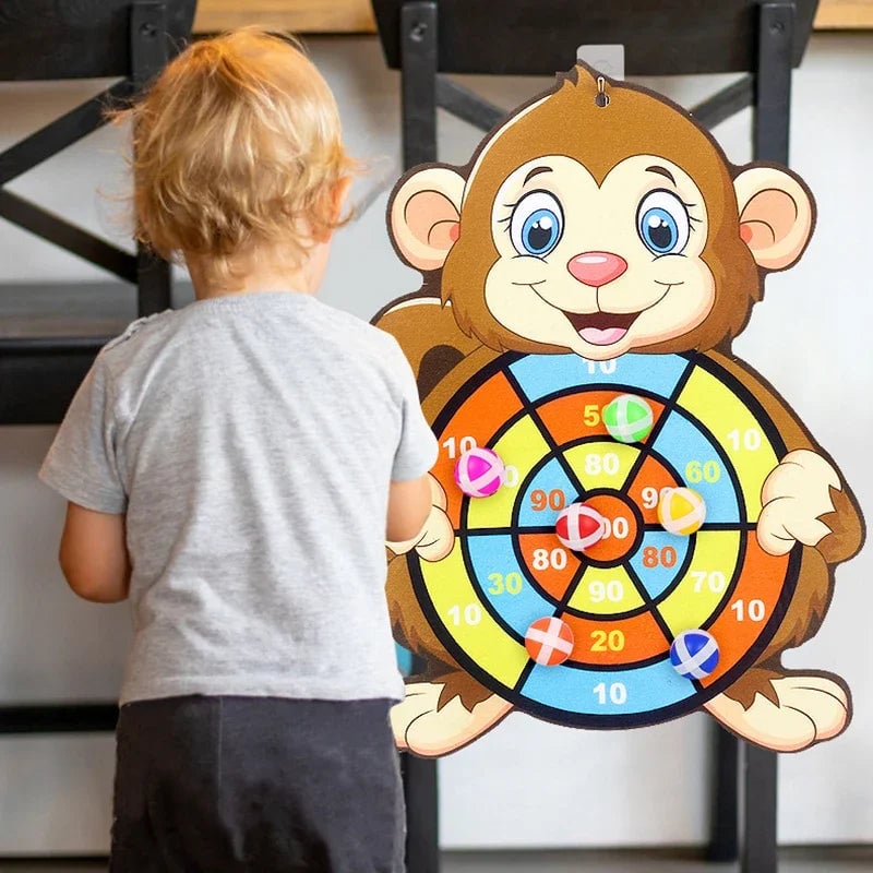 Montessori Dart Board Set Educational Indoor Sports Game Ages 3-7