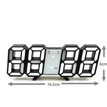 LED Digital Wall Clock with Alarm - Modern Electronic Table Display
