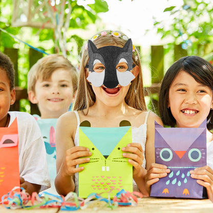 Kids Wolf Eye Half Face Masks 3-Pack Cosplay Costume Party Props