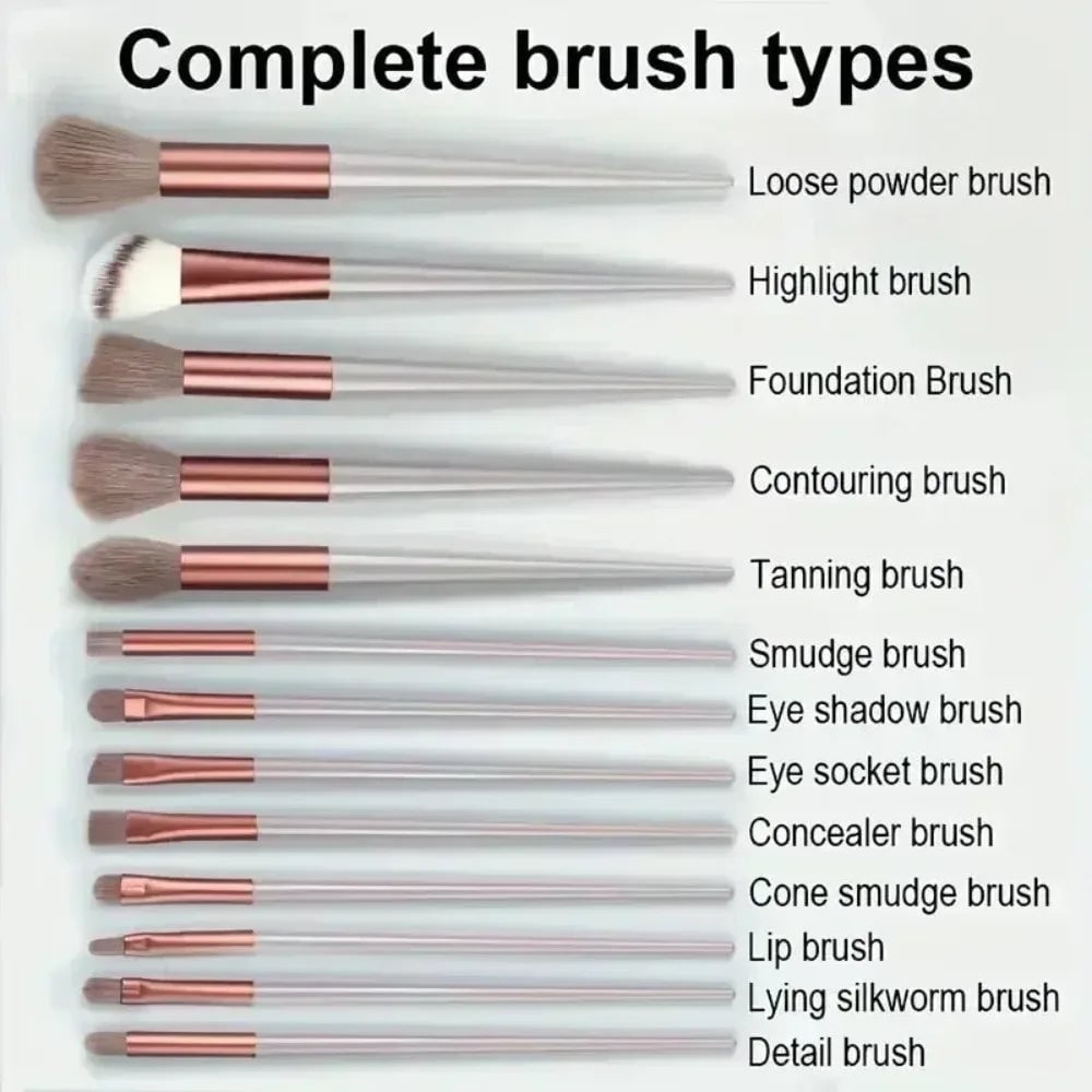 Professional Makeup Brush Set - Soft Fluffy Foundation & Blending