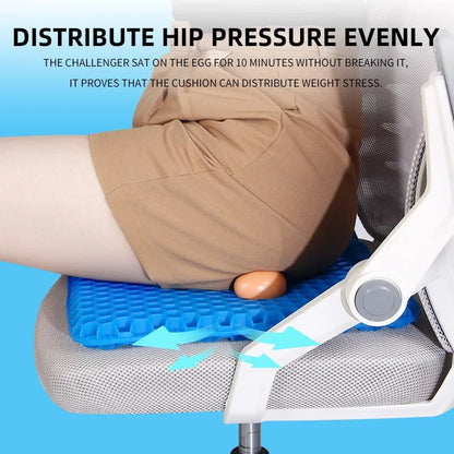 Gel Seat Cushion Honeycomb Design Pressure Relief Tailbone Pain