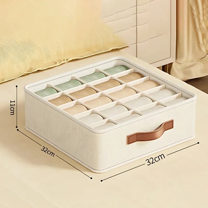 Fabric Drawer Organizer Set 1-5PCS Underwear Socks Bras Storage Box