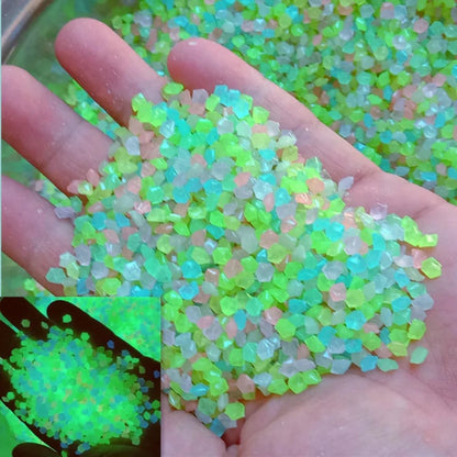 Glow In Dark Pebbles 1000pcs 3-5mm Luminous Garden Aquarium Decor