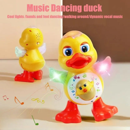 Electric Dancing Duck Musical Toy LED Lights Educational Kids