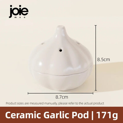 Ceramic Garlic Storage Container - Moisture Proof Anti Mold Design