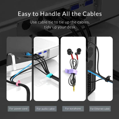 20PCS Silicone Cable Ties Reusable Wire Organizer Cord Holder Straps