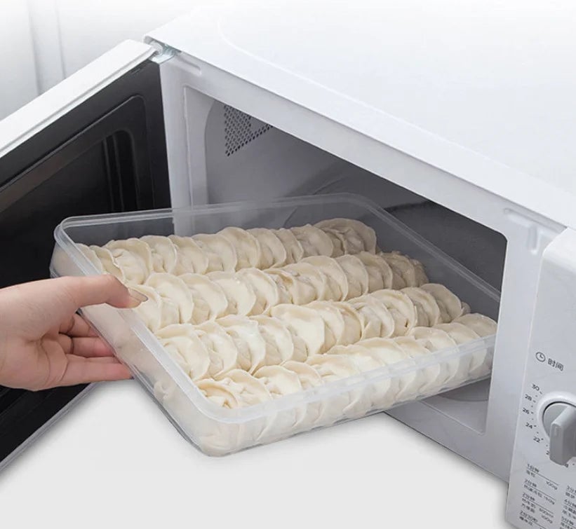 Transparent Kitchen Storage Container Refrigerator Organizer Tray