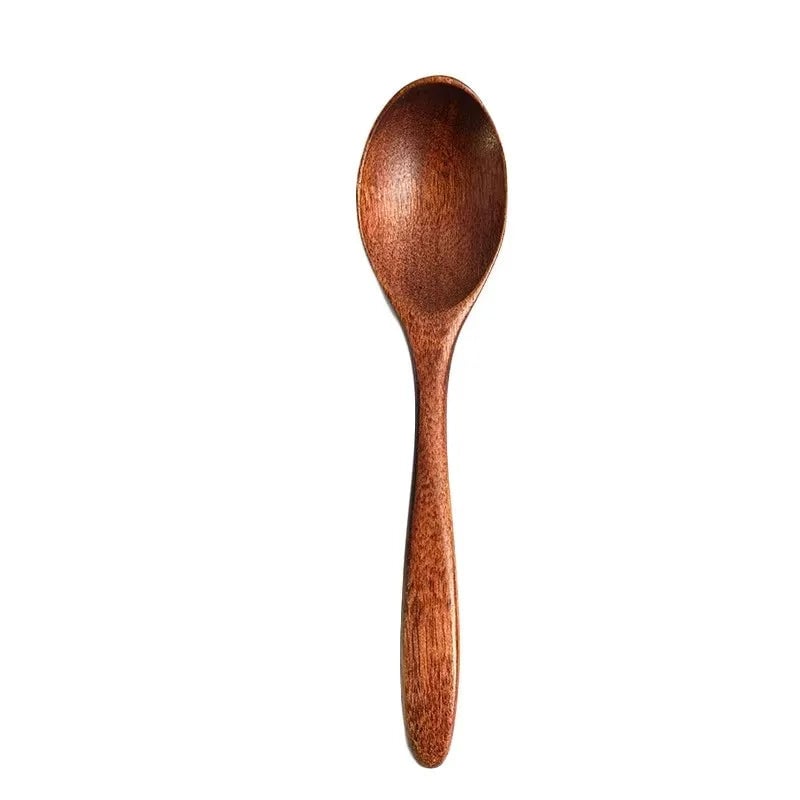Anti-Scald Wooden Stirring Spoons - Heat-Resistant Tea Coffee Utensil