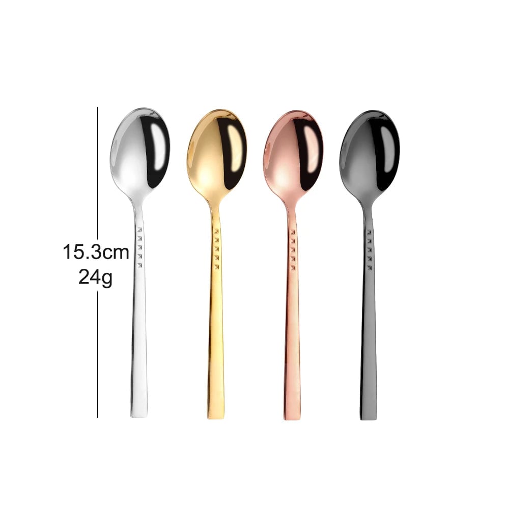 304 Stainless Steel Coffee Spoon Set - 3/4/6/12Pcs Stirring Teaspoons