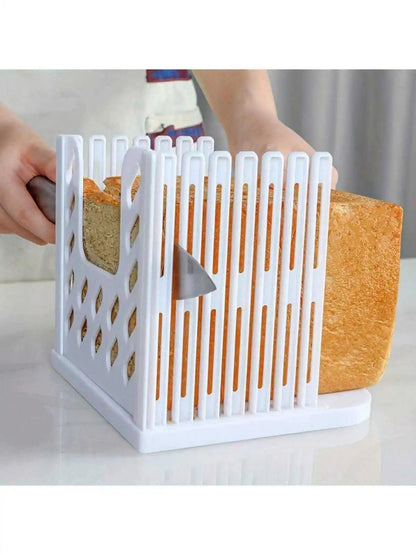 Adjustable Plastic Bread Slicer Guide - Foldable Kitchen Tool