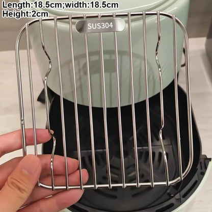 304 Stainless Steel Round Cooking Rack with Feet - Air Fryer BBQ