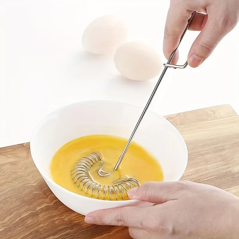 Stainless Steel Spring Whisk Egg Beater Milk Frother Kitchen Tool