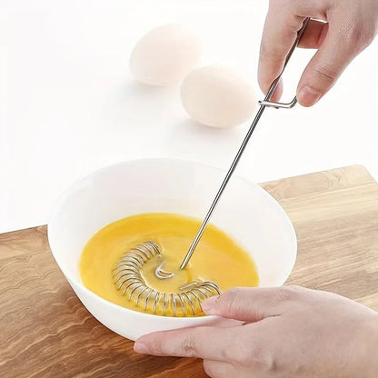 Stainless Steel Spring Whisk Egg Beater Milk Frother Kitchen Tool
