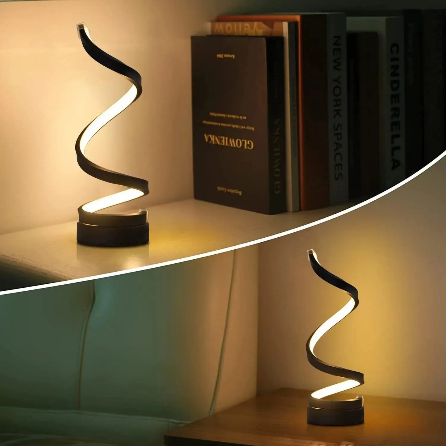 Modern Spiral Dimmable LED Table Lamp - Bedside Living Room Light