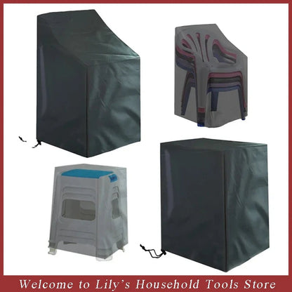 Waterproof Stacked Chair Dust Cover Garden Patio Furniture Protector