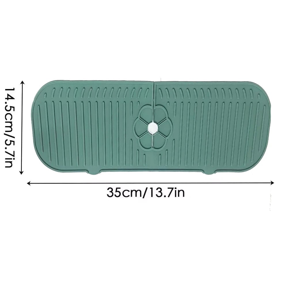 Silicone Kitchen Sink Faucet Splash Guard Mat Countertop Protector