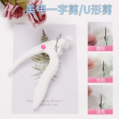 U Shaped Stainless Steel Nail Clipper False Tips Trimmer Manicure