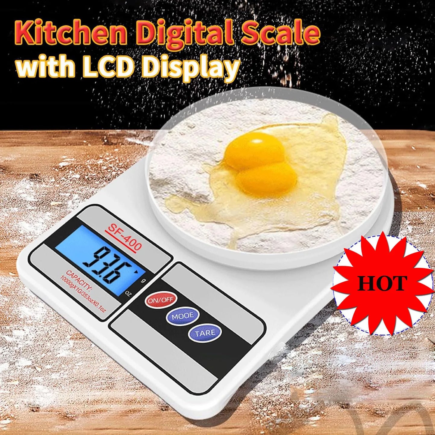 5kg Digital Kitchen Scale 1g Precision LED Display Electronic Food
