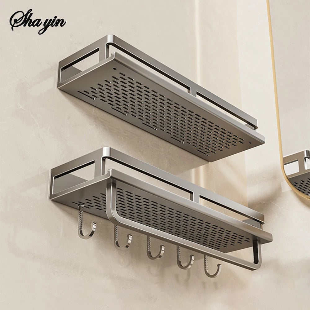 No-Drill Wall Mount Toilet Storage Rack - Bathroom Organizer