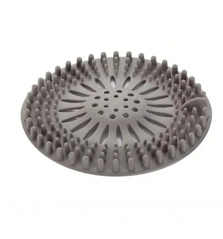 Silicone Hair Catcher Drain Cover with Suction Cup - Shower & Bath