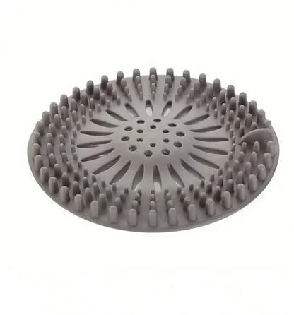 Silicone Hair Catcher Drain Cover with Suction Cup - Shower & Bath