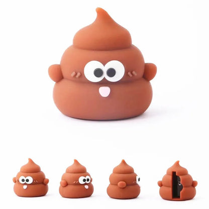 Mini Poop Emoji Pencil Sharpener - Cute Desktop School Supplies
