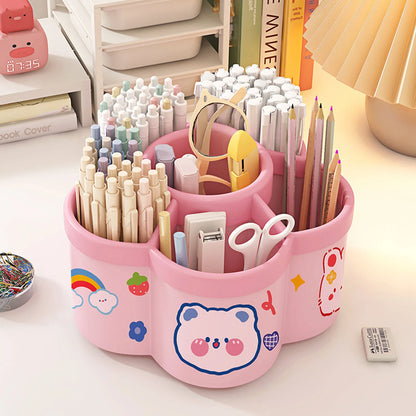 Rotating 360° Pen Holder Desk Organizer - Large Capacity Storage