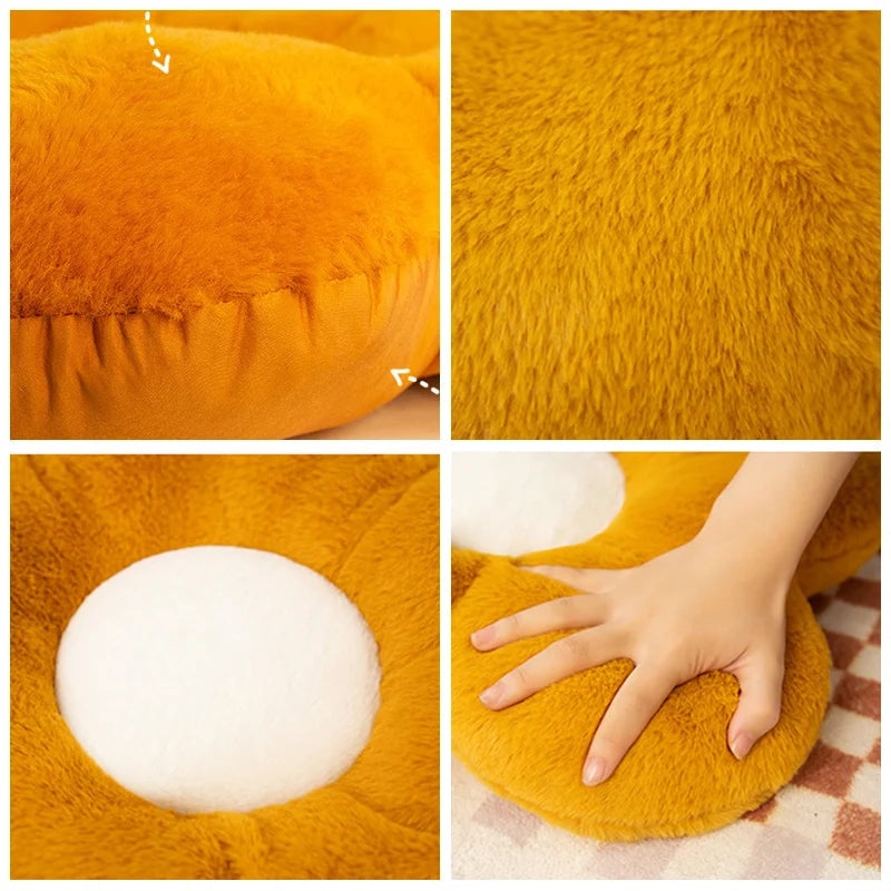 Round Thick Soft Nap Cloth Floor Cushion - Winter Chair Pillow