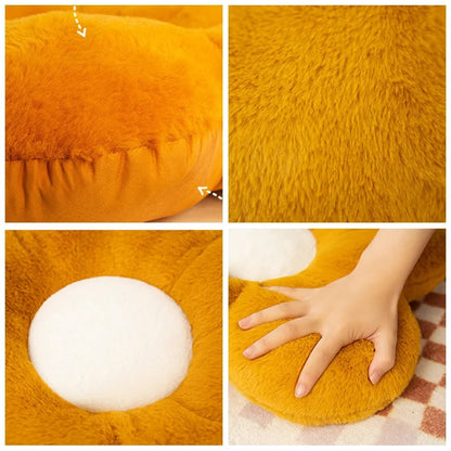 Round Thick Soft Nap Cloth Floor Cushion - Winter Chair Pillow