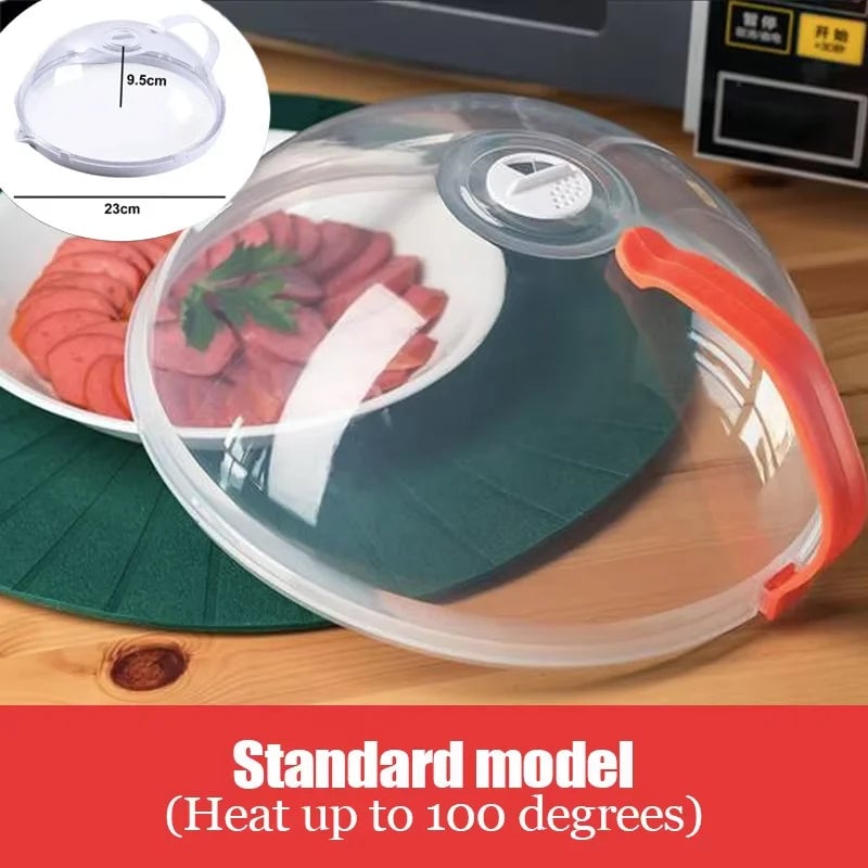 Heat Resistant Transparent Microwave Splash Cover Food Steam Guard