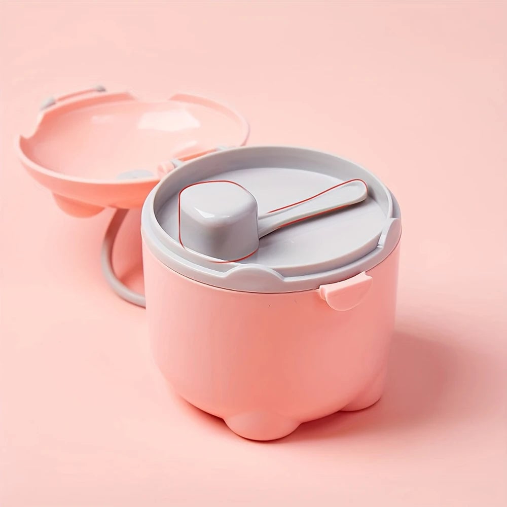 Portable Baby Milk Powder Container with Spoon - Travel Storage Box