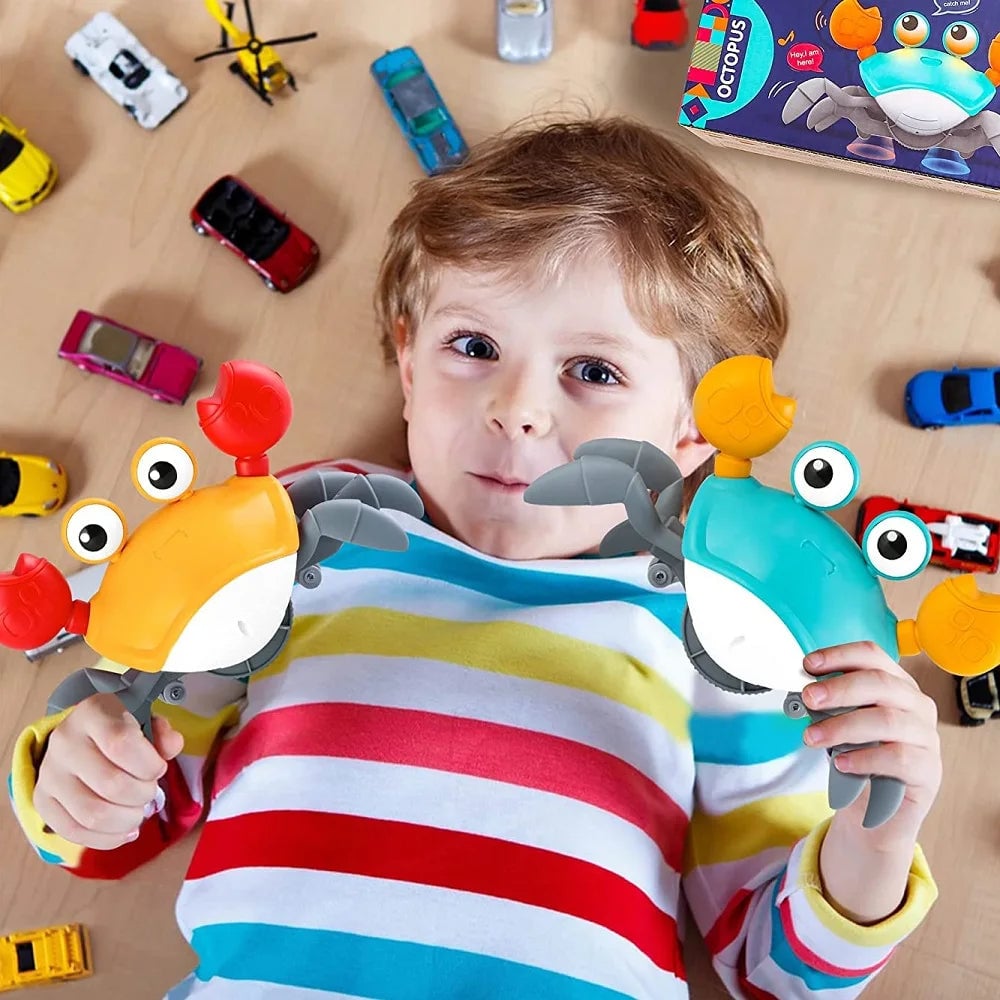 Battery Dancing Crab Interactive Crawling Toy - Escape Motion Baby Toy